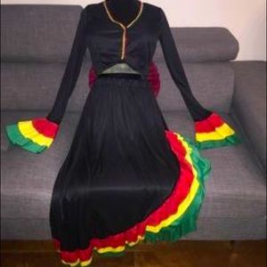 Latin Skirt & Top Dance Wear Salsa Tango flamenco